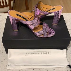 Macey Embossed Metallic Snake Sandal